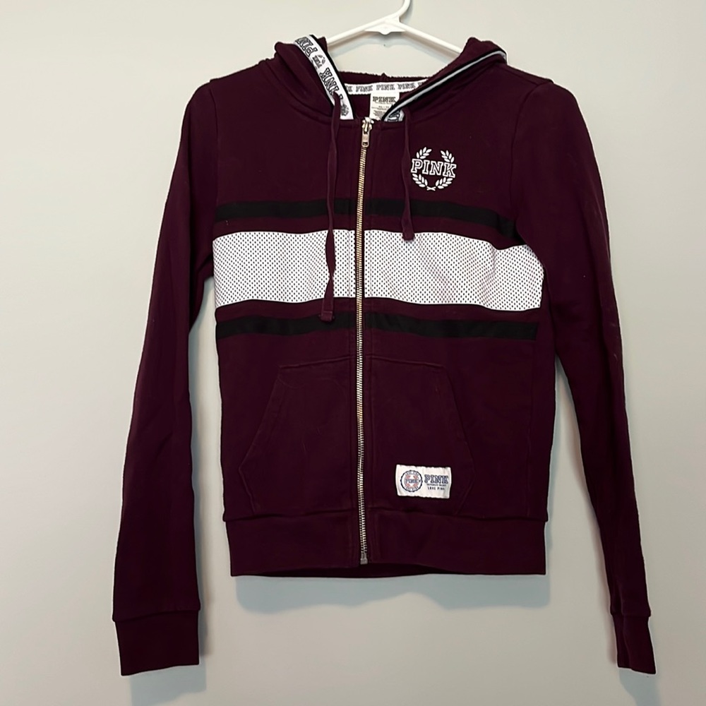 Pink zip up hoodie